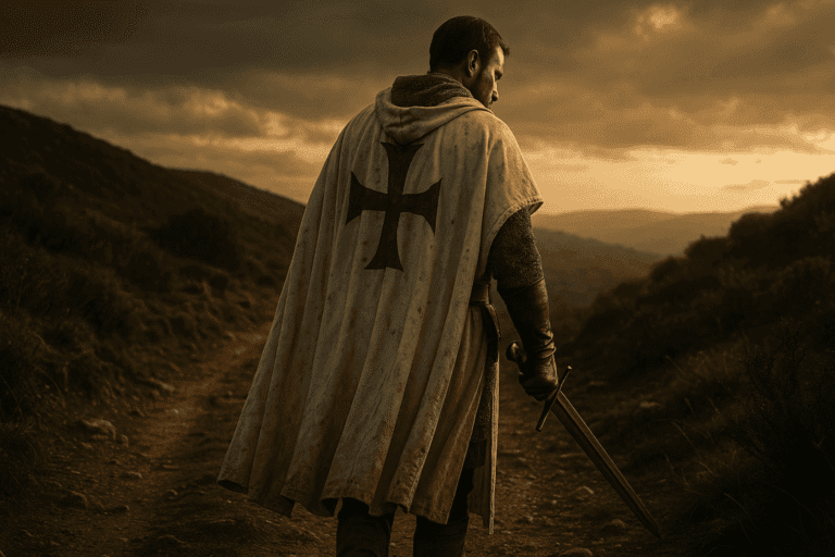 el templario caminando