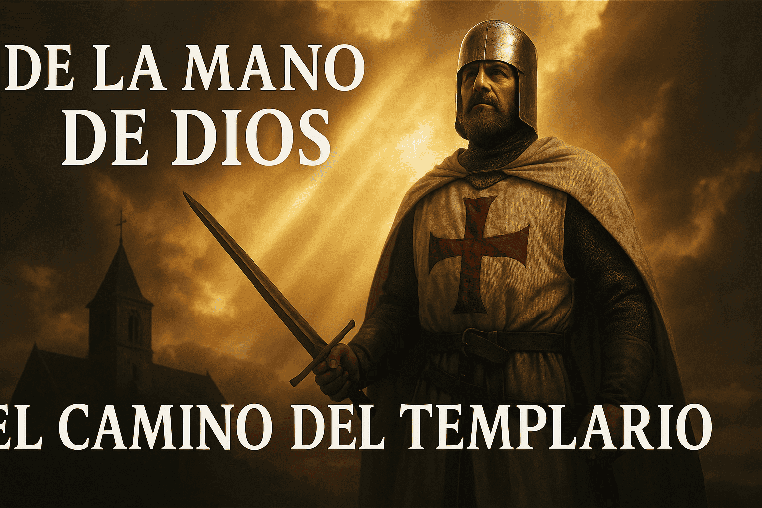 caballero templario elegido por la mano de dios en una batalla épica medieval
